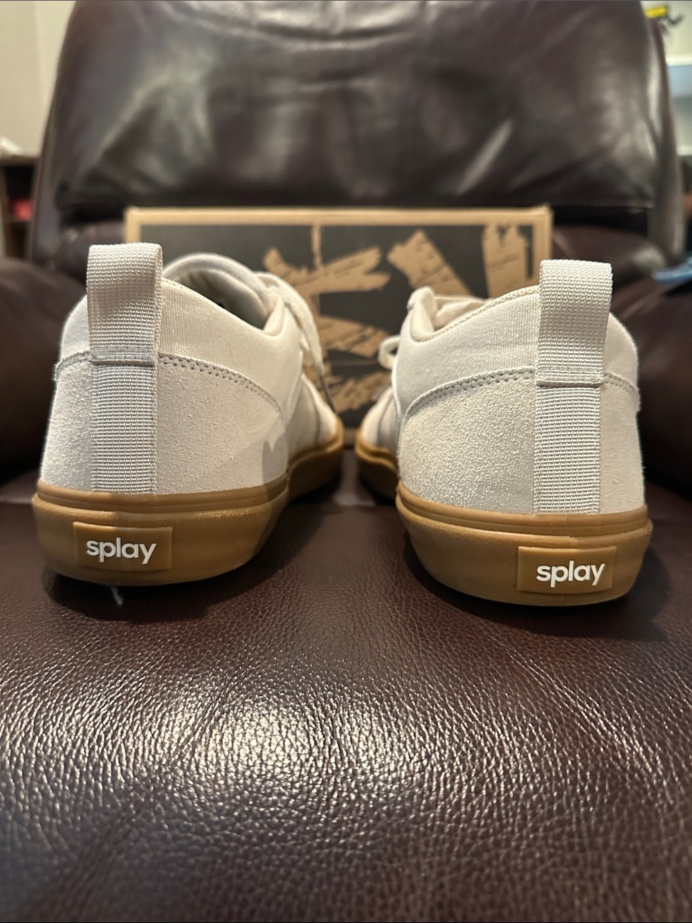 Splay RevLTS Low-Top Suede Sneakers - Cream with Gum Sole like new - Picture 4 of 9
